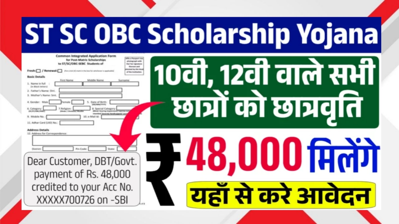 SC ST OBC scholarship 2025