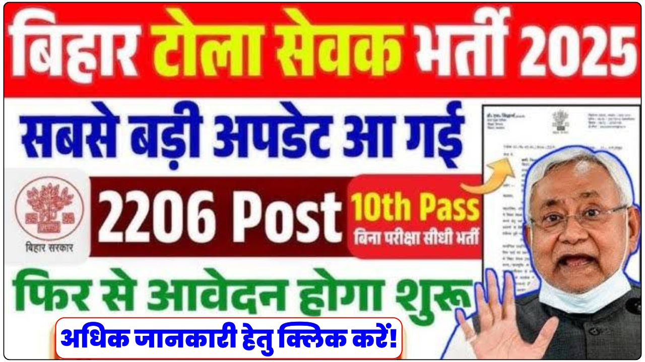 Bihar Tola Sevak Bharti 2025